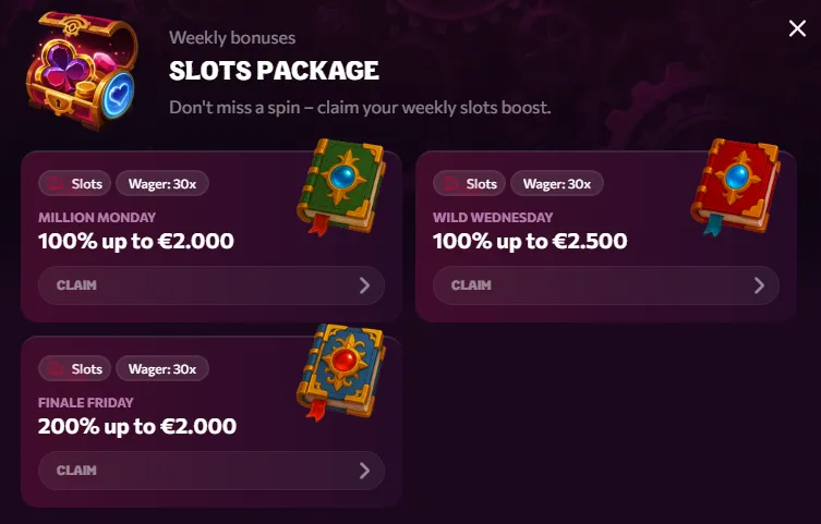 chanze casino weekly slots